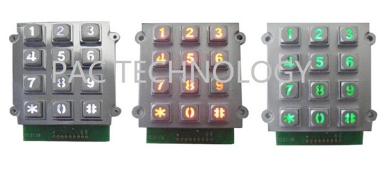 China water proof 3 x 4 backlit keypad with mini size for kiosk / public phone supplier