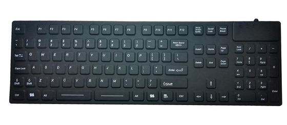 China Rugged industrial silicone rubber cyber keyboard IP68 fully sealed for USA market supplier