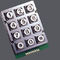 door security industrial phone keypad with 12 metal key and white backlit supplier